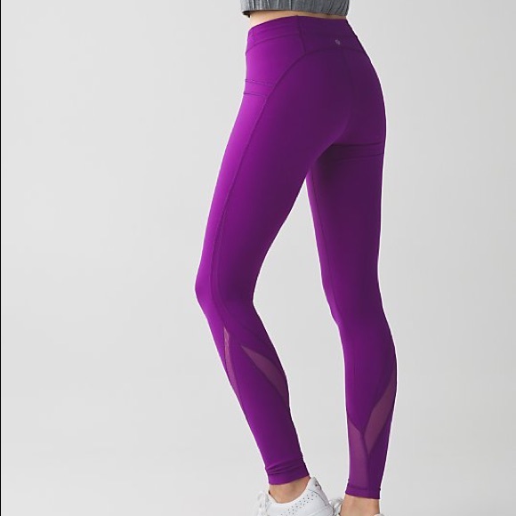 lululemon athletica Pants - Size 6 Purple Lululemon Mesh Leggings